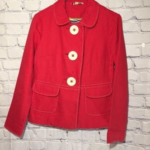 Boden red big button blazer Sz 6